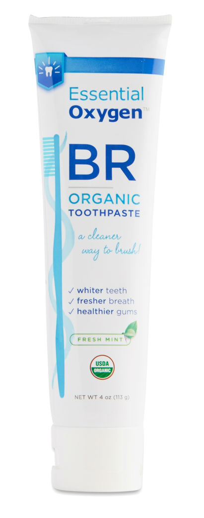 ESSENTIAL OXYGEN: BR Organic Toothpaste Mint 4 oz