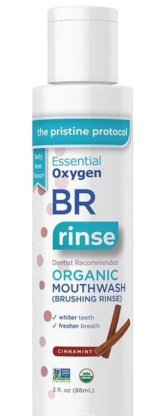 ESSENTIAL OXYGEN: Organic Mouthwash (Brushing Rinse) Cinnamint 3 OUNCE