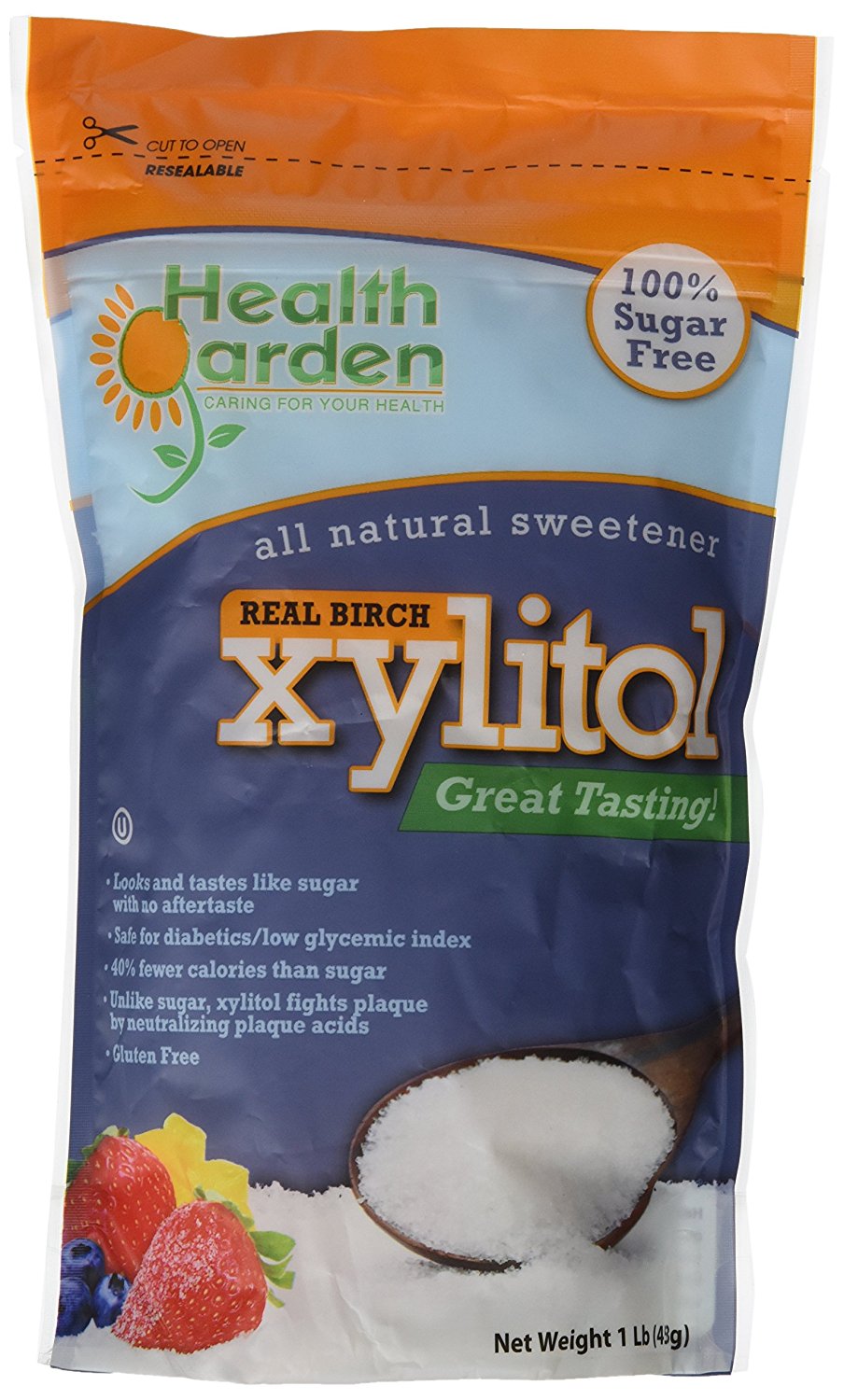 HEALTH GARDEN: Real Birch Xylitol Sweetener 1 LB