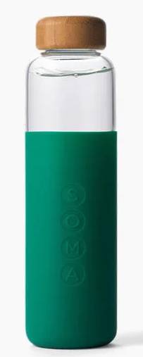 SOMA: Glass Water Bottle V2 Emerald 17 OUNCE