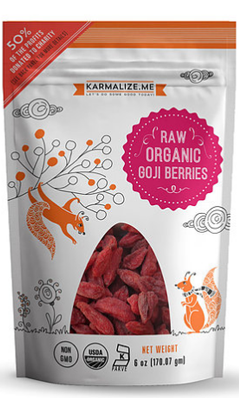 Karmalize.me: Organic Raw Goji Berries 6 oz