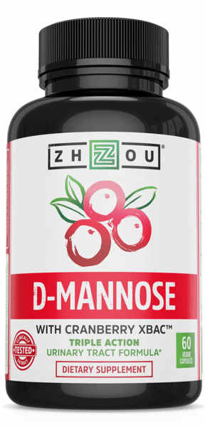 D-Mannose with Cranberry XBAC Veg Cap (Btl-Plastic) 60ct from Zhou Nutrition