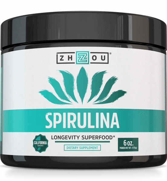 Zhou Nutrition: Spirulina Fine Powder (Jar) 6oz
