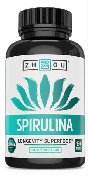 Zhou Nutrition: Spirulina Tablet (Btl-Plastic) 180ct