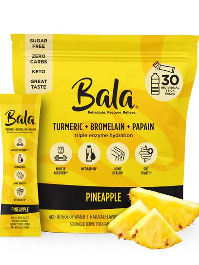 BALA ENZYME: Bala Enzyme Drink Stick Pack Pineapple 30 CT