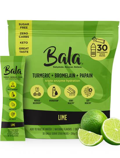 BALA ENZYME: Bala Enzyme Drink Stick Pack Lime 8 CT
