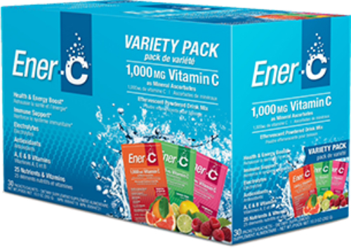 ENER-C: Ener-C Variety Pack-(Tangerine Grapefruit Lemon Lime & Raspberry) 30 ct