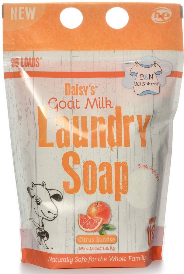 BROOKE & NORA: Daisy's Goat Milk Powder Laundry Soap 96 Load Citrus Sunrise 48 OUNCE