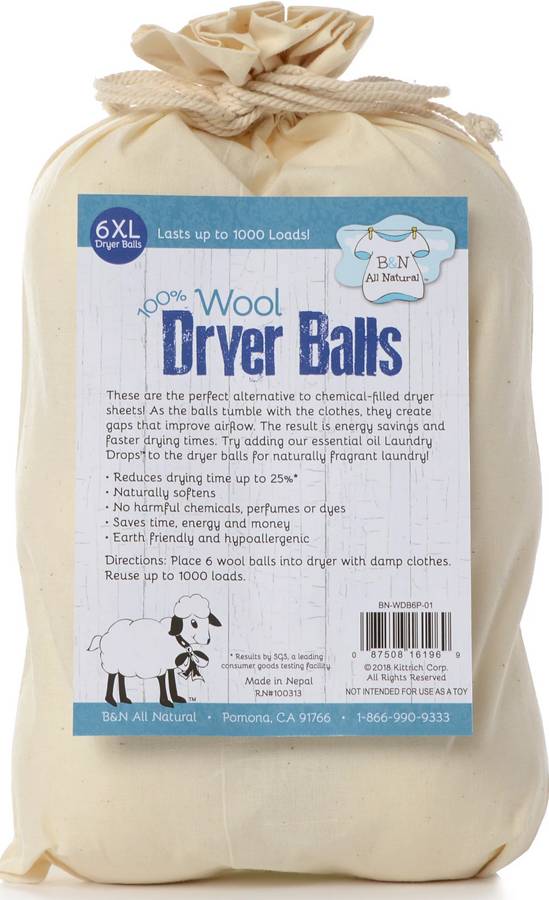 BROOKE & NORA: Wool Dryer Balls 6 CT