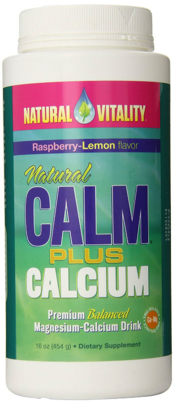 Natural Vitality: Calm Plus Calcium Rasp  Lem 16 oz