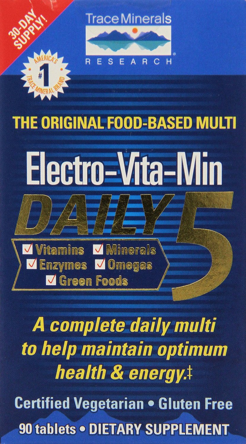 Trace Minerals Research: Electro-Vitamin-Mineral Reduced Iron cal citrate 90 tabs