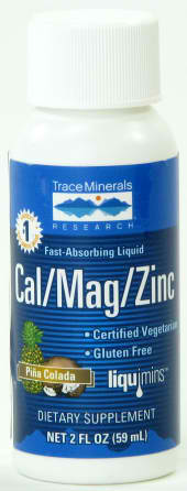 Trace Minerals Research: Liquid Calcium Magnesium Zinc 2 oz.