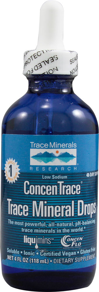 Trace Minerals Research: ConcenTrace Trace Mineral Drops-GLASS 4 oz