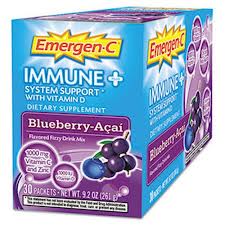 ALACER: Emergen-C Immune System Support with Vitamin-d Blueberry/Acai 30 pkt