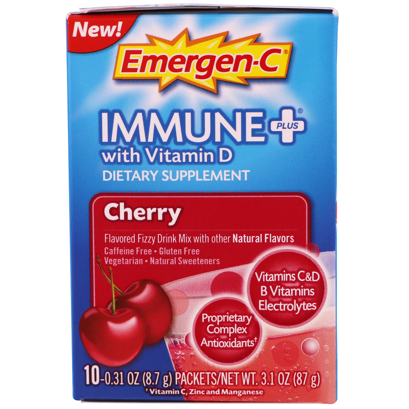 ALACER: Emergen-C Immune Powder Cherry 10 ct