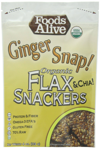 Foods Alive: Ginger Snap Flax Crackers 4 oz