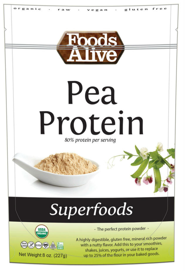 FOODS ALIVE: Organic Pea Protein Powder 8 OZ
