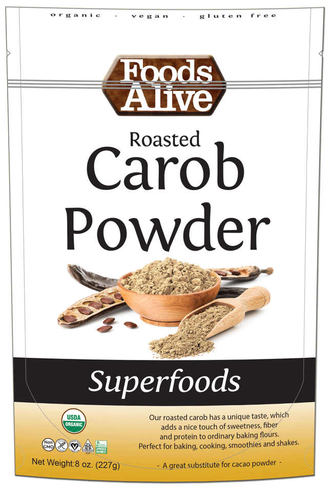 FOODS ALIVE: Organic Roasted Carob Powder 8 OZ
