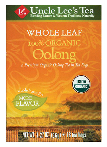 UNCLE LEE'S TEA: Whole Leaf Organic Oolong Tea 18 bag
