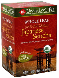 UNCLE LEE'S TEA: Whole Leaf Organic Japenese Sencha Tea 18 bag