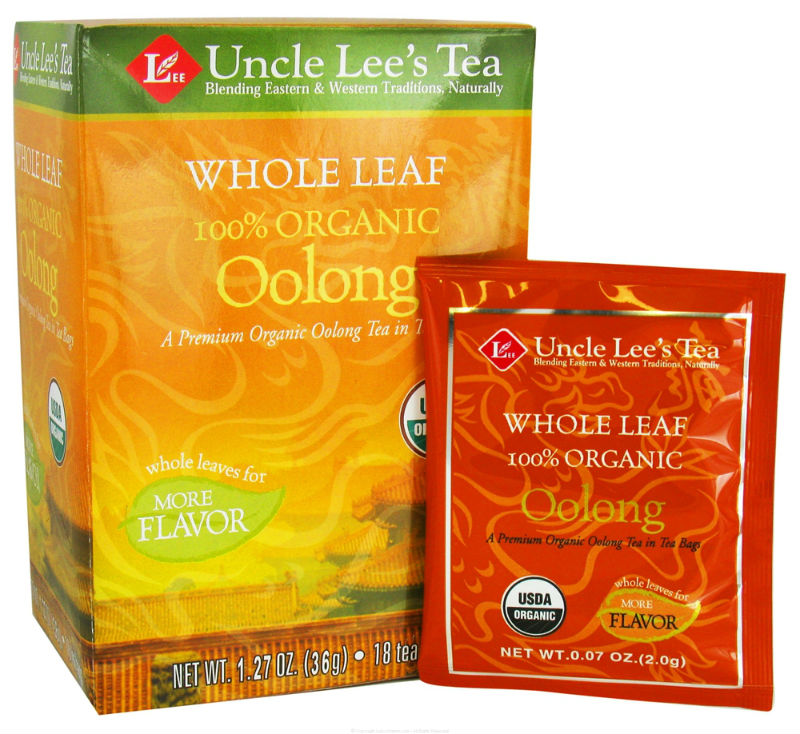 UNCLE LEE'S TEA: Whole Leaf Organic Ginseng Oolong Tea 18 bag