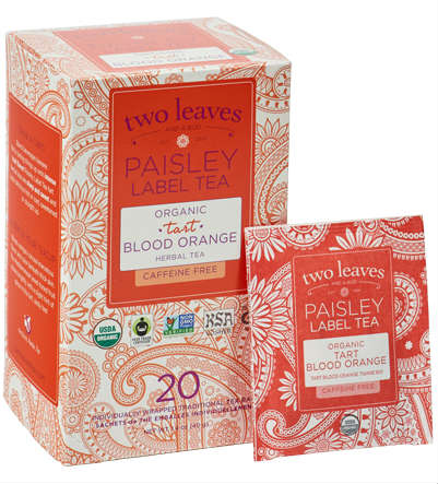 TWO LEAVES AND A BUD: Paisley Organic Blood Orange Tea 20 BAG