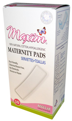 MAXIM: Organic Natural Straight Maternity Pads Regular 10 ct