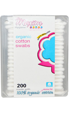 MAXIM: Organic Cotton Swabs Match Box Pack 180 ct