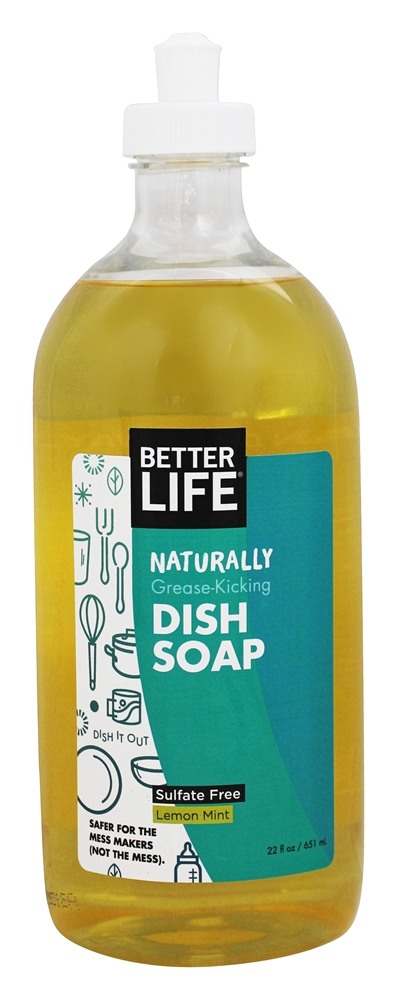 BETTER LIFE: Natural Liquid Dish Soap Citrus Lemon Mint 22 oz