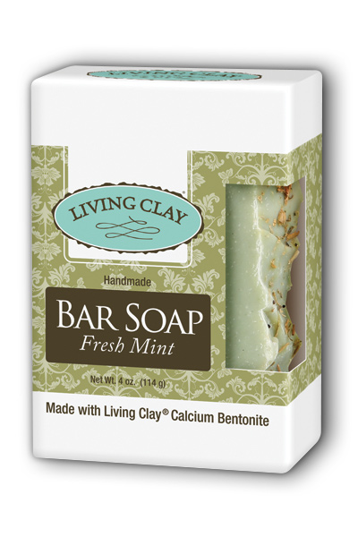 Living Clay: Bar Soap Fresh Mint 4 oz Bar