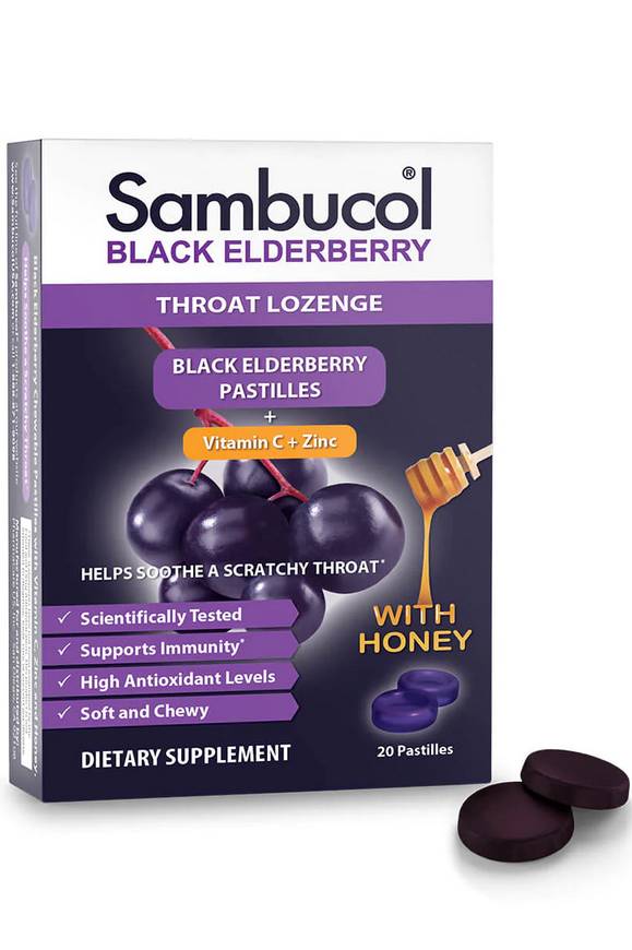 SAMBUCOL: Black Elderberry Pastille 20 LOZENGE