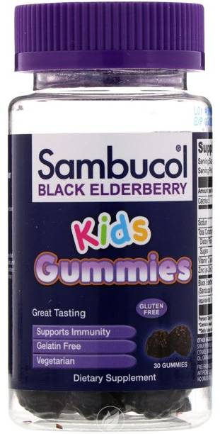 SAMBUCOL: Kids Black Elderberry Gummies 30 GUMMY