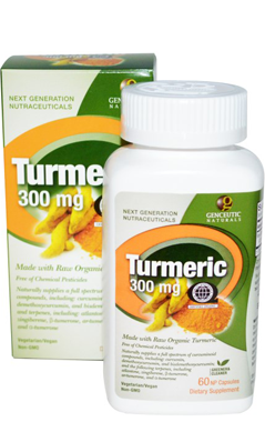GENCEUTICS: QAI Certified Organic Turmeric 300mg 60 cap