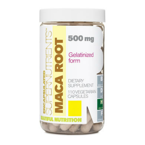 BEAUTIFUL NUTRITION: Encapsulated Supernutrients Maca Root (Gelatinized) 500mg 110 cap vegi