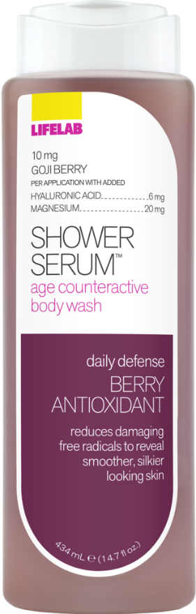LIFELAB: Shower Serum Anti-Aging Body Wash Berry Antioxidant 14.7 oz