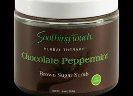 SOOTHING TOUCH LLC: Brown Sugar Scrub Chocolate Peppermint 70 Percent Organic 16 oz