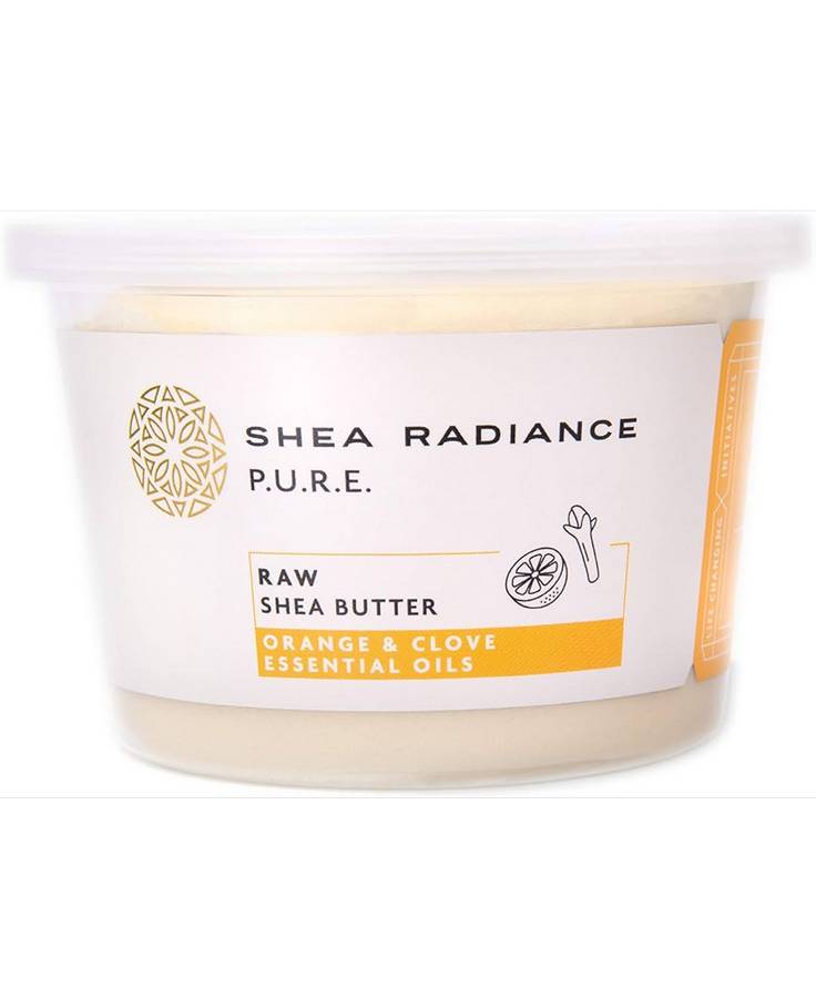 Raw Shea Butter Orange Plus Clove essential oils Tub