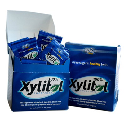 EPIC: Xylitol 100 Percent Pure Crystals Sweetener Single Serving Packets 80 ct