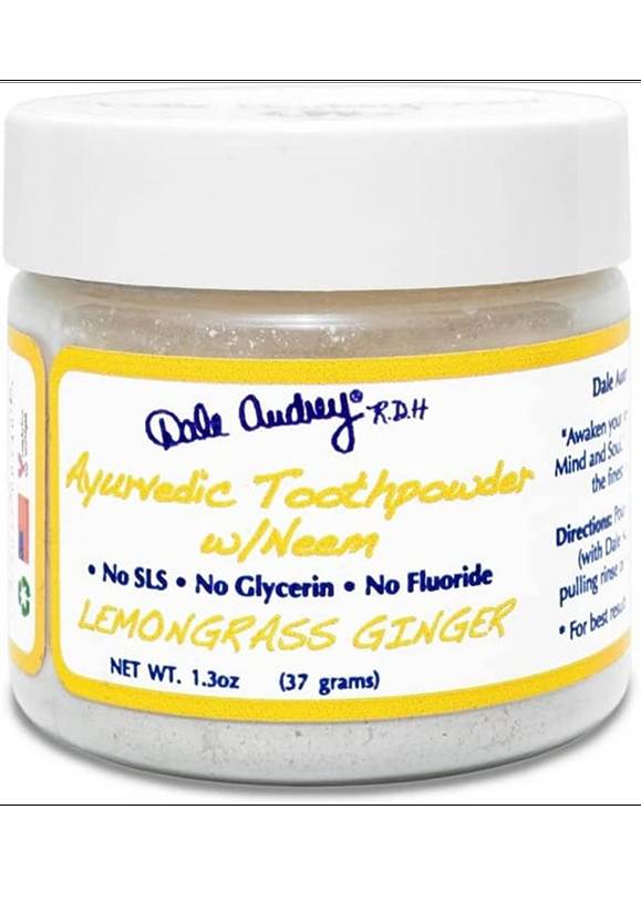 DALE AUDREY: Ayurvedic Toothpowder Ginger Lemongrass 1.13 OUNCE