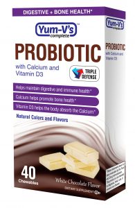 YUM V'S COMPLETE: Probiotic Plus Calcium Adult White Chocolate 40 pc