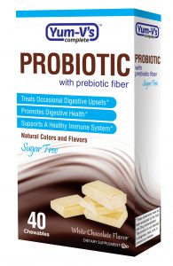 YUM V'S COMPLETE: Probiotic Adult White Chocolate Sugar Free 40 pc