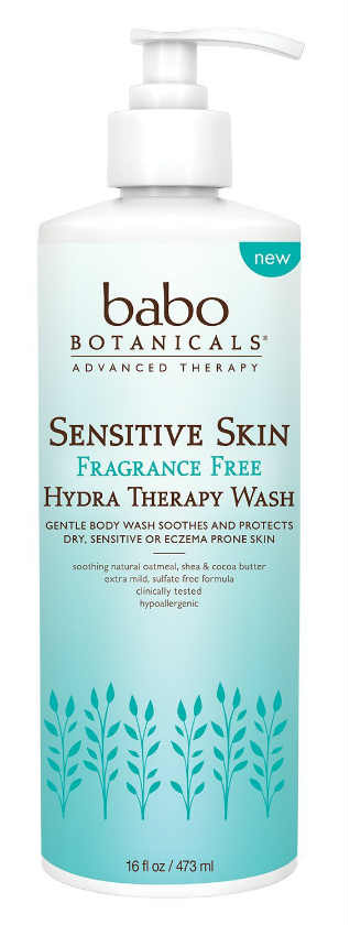 BABO BOTANICALS: Sensitive Skin Fragrance Free Hydra Therapy Wash (Family Size) 16 oz
