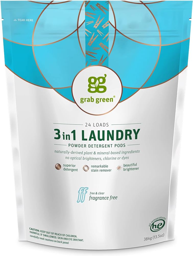 Grab Green: Fragrance Free Laundry Pods 24 ld