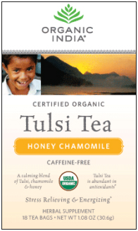 ORGANIC INDIA: TULSI TEA HONEY CHAMOMILE 18BAGS