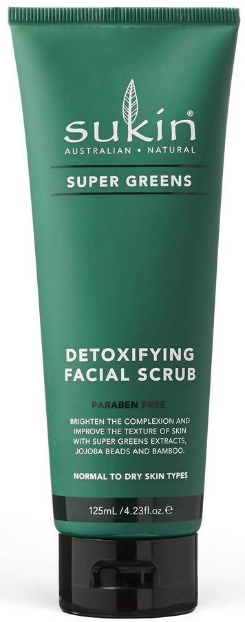 SUKIN: Super Greens Detoxifying Facial Scrub 4.23 OUNCE