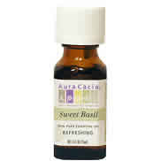 AURA CACIA: Essential Oil Basil (ocimum basilcum) .5 fl oz