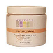 Mineral Bath Soothing Heat 16 oz jar from AURA CACIA