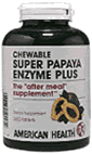Super Papaya Enzyme Plus Chewable 90 wafers from AMERICAN HEALTH
