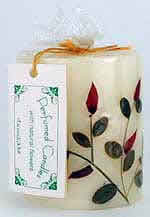 Auroshikha Candles and Incense: Flower Candle Jasmine Medium Round 2 1 2