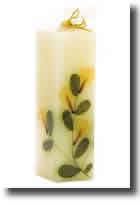 Auroshikha Candles and Incense: Flower Candle Jasmine Square 1 1 2